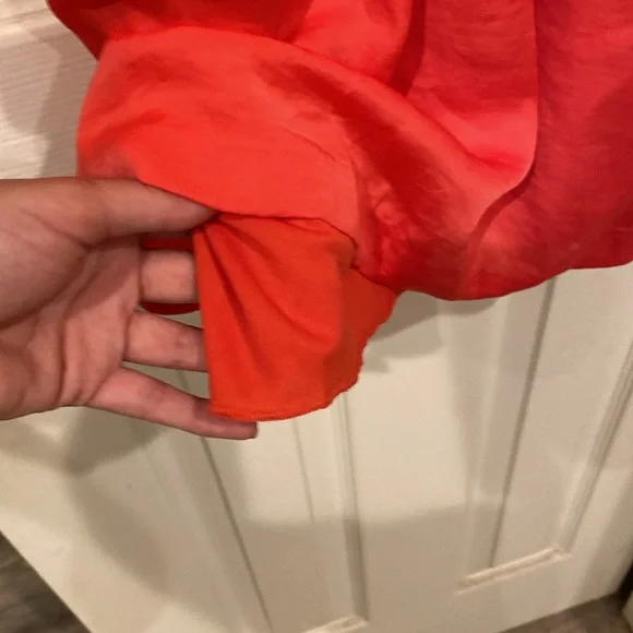 Super Flattering Coral Mini Dress with Black Belt from City Triangles, size M - Picture 7 of 11